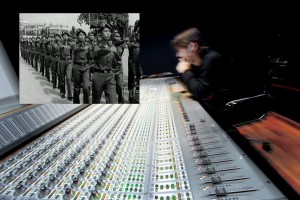 Working from Spain, foley mixer Diego Suárez Staub creates the sound of Lon Nol troops marching en masse.